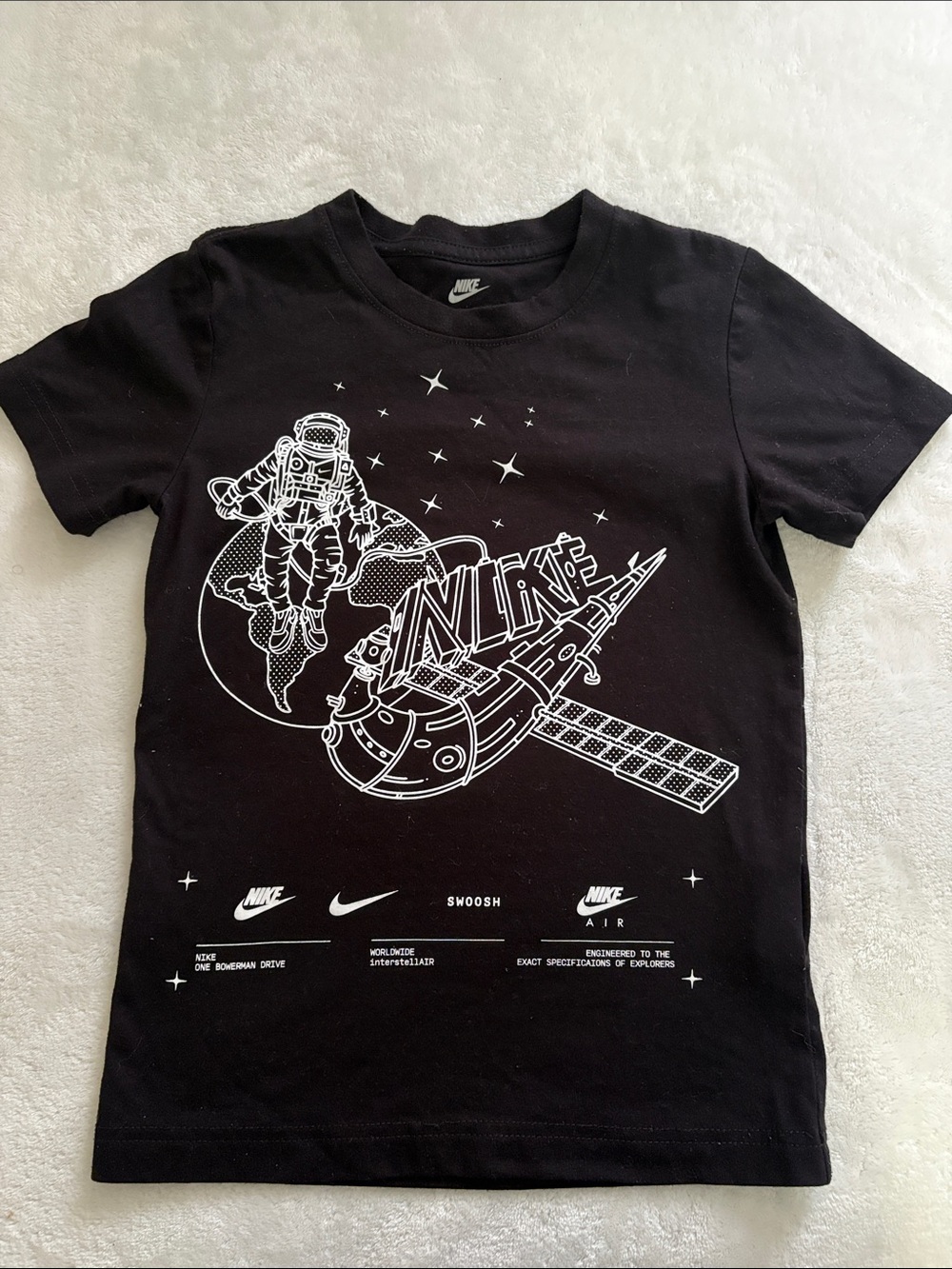 Nike Black Kids Space Graphic Short Sleeve Tee